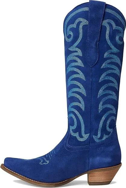 Dingo Movin' On Cowboy Women's Boots Blue : 11 B - Medium, Suede - Image 6