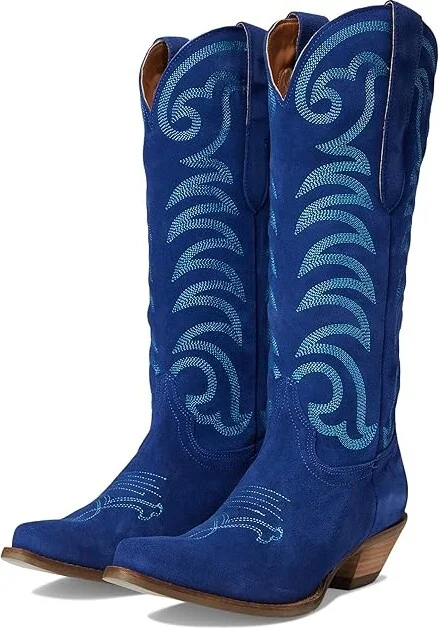 Dingo Movin' On Cowboy Women's Boots Blue : 11 B - Medium, Suede