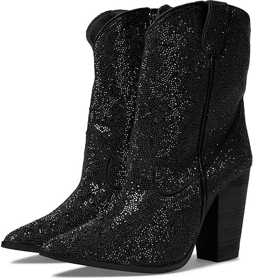Dingo Neon Moon Leather Bootie Women's Shoes Black : 6 B - Medium