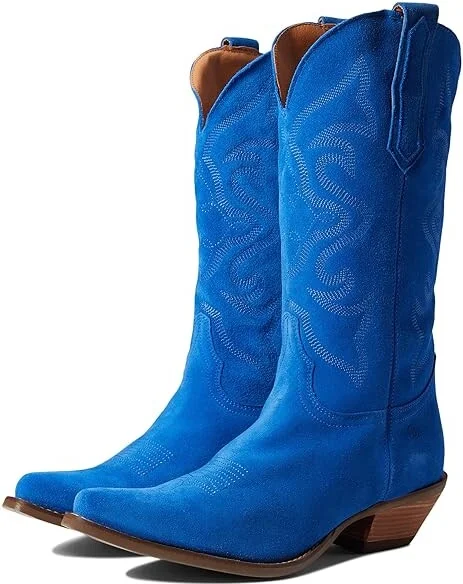 Dingo Out West Cowboy Women's Boots Blue : 7 B - Medium, Leather