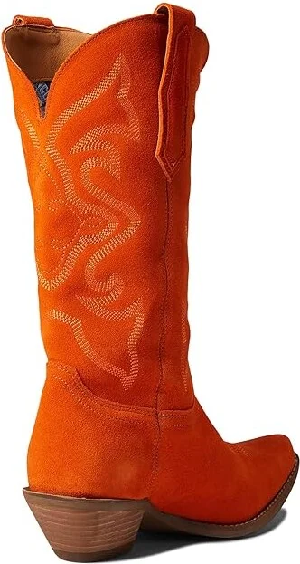 Dingo Out West Cowboy Women's Boots Orange : 6 B - Medium, Leather - Image 4