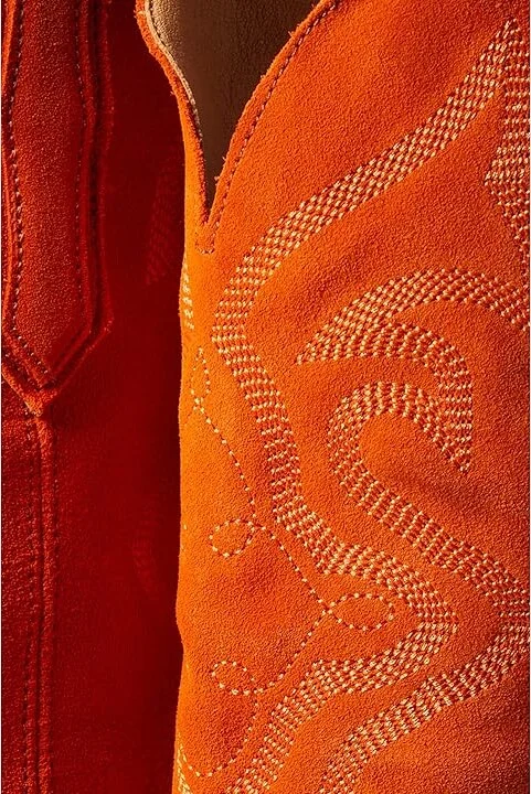 Dingo Out West Cowboy Women's Boots Orange : 6 B - Medium, Leather - Image 6