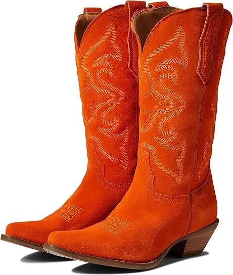 Dingo Out West Cowboy Women's Boots Orange : 6 B - Medium, Leather