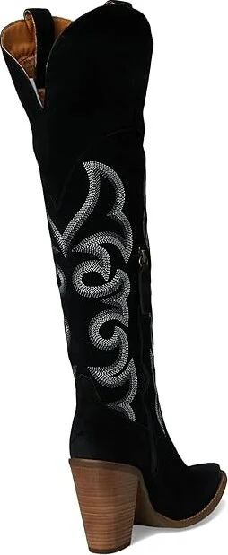 Dingo Primadonna Suede Women's Boots Cowboy Women's Boots Black : 7.5 B - Medium - Image 4