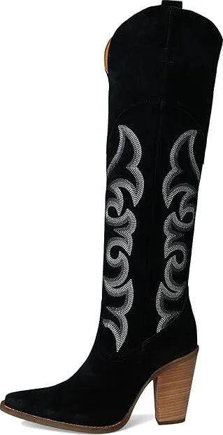 Dingo Primadonna Suede Women's Boots Cowboy Women's Boots Black : 7.5 B - Medium - Image 6