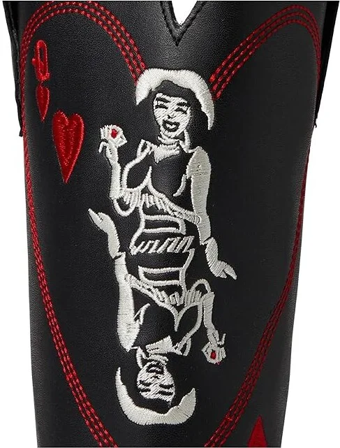 Dingo Queen A Hearts Women's Boots Black : 8 B - Medium, Leather - Image 2