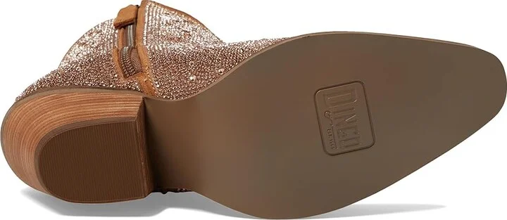 Dingo Rhinestone Cowgirl Leather Bootie Women's Shoes Rose Gold : 6 B - Medium - Image 3