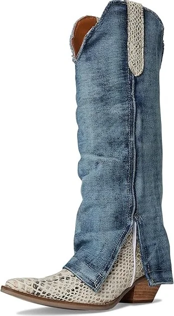 Dingo Shabby Leather Boot Women's Boots Blue : 8.5 B - Medium - Image 5