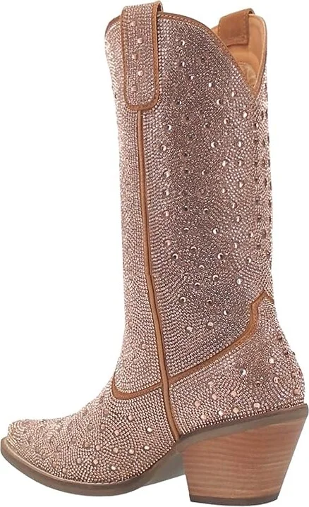 Dingo Silver Dollar Leather Boot Women's Shoes Rose Gold : 7.5 B - Medium - Image 4