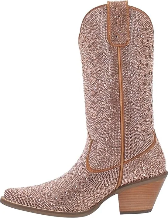Dingo Silver Dollar Leather Boot Women's Shoes Rose Gold : 7.5 B - Medium - Image 6