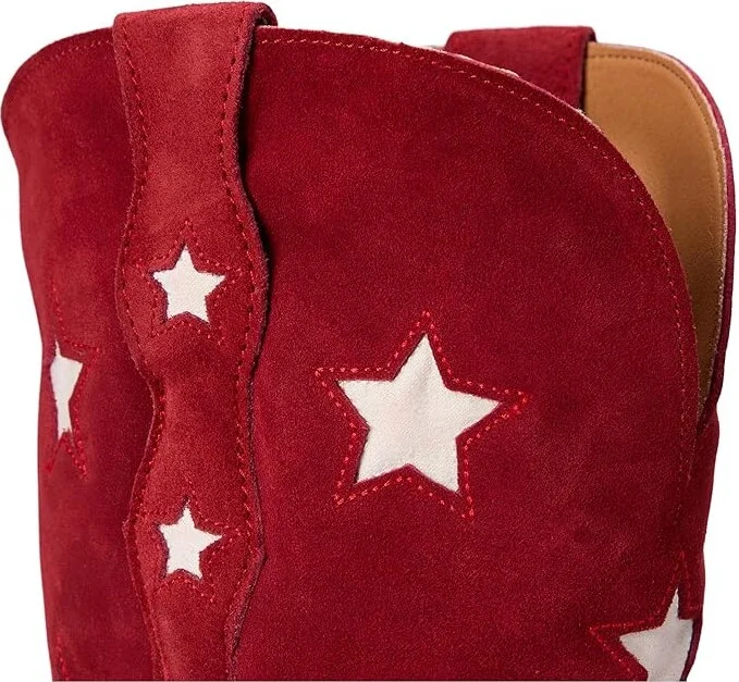Dingo Super Star Cowboy Women's Boots Red : 7 B - Medium, Suede - Image 7