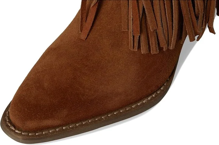 Dingo Tapadero Suede Bootie Cowboy Women's Boots Black : 6 B - Medium - Image 8