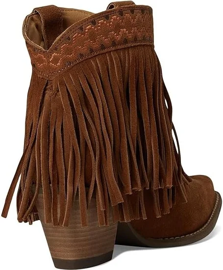 Dingo Tapadero Suede Bootie Cowboy Women's Boots Black : 6 B - Medium - Image 10