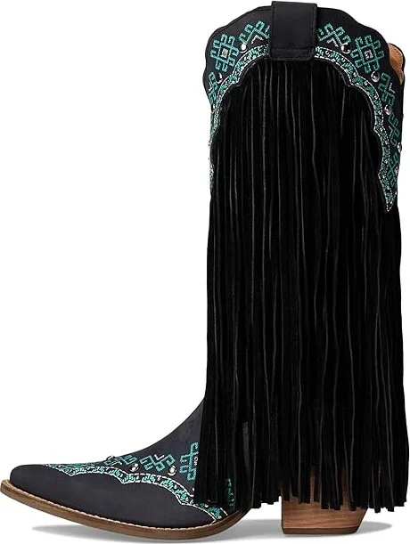 Dingo Tequila Sunrise Suede Women's Boots Cowboy Women's Boots Black : 8.5 B - Medium, Leather - Image 6