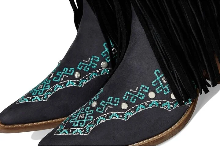 Dingo Tequila Sunrise Suede Women's Boots Cowboy Women's Boots Black : 8.5 B - Medium, Leather - Image 7