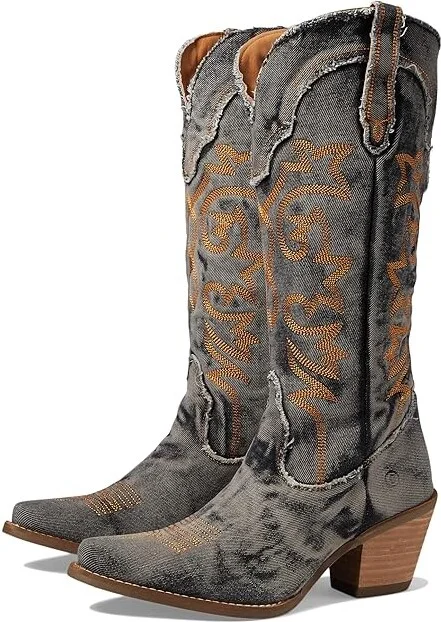 Dingo Texas Tornado Women's Shoes Black : 6 B - Medium, Textile