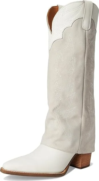 Dingo Wild Fire Cowboy Women's Boots White : 9.5 B - Medium, Leather/Suede - Image 5