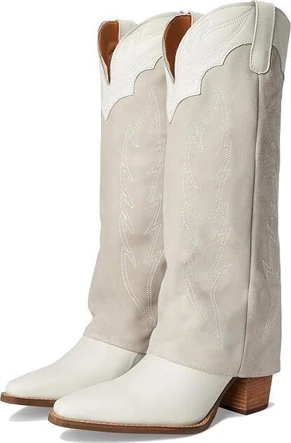 Dingo Wild Fire Cowboy Women's Boots White : 9.5 B - Medium, Leather/Suede