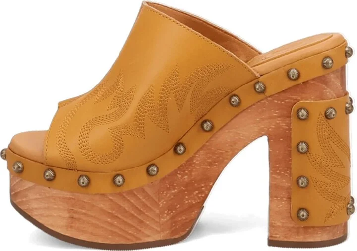 Dingo Women's Free Spirit Wooden Sandal - Image 2
