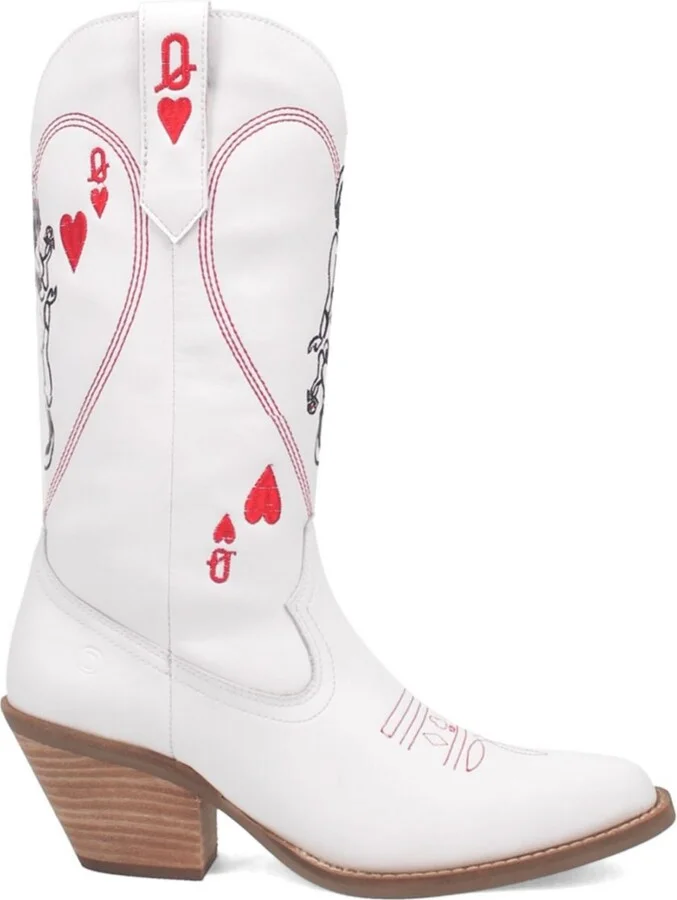Dingo Women's Queen A Hearts Leather Boots - Image 2