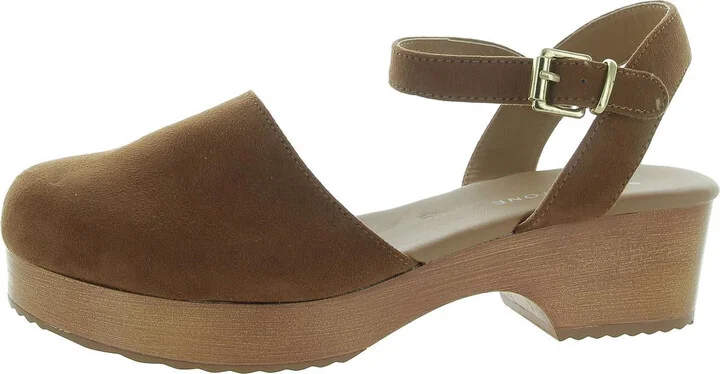 Dinky Womens Slip On Platform Ankle Strap