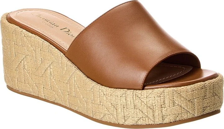 Dior Attitude Dior Leather Wedge Sandal