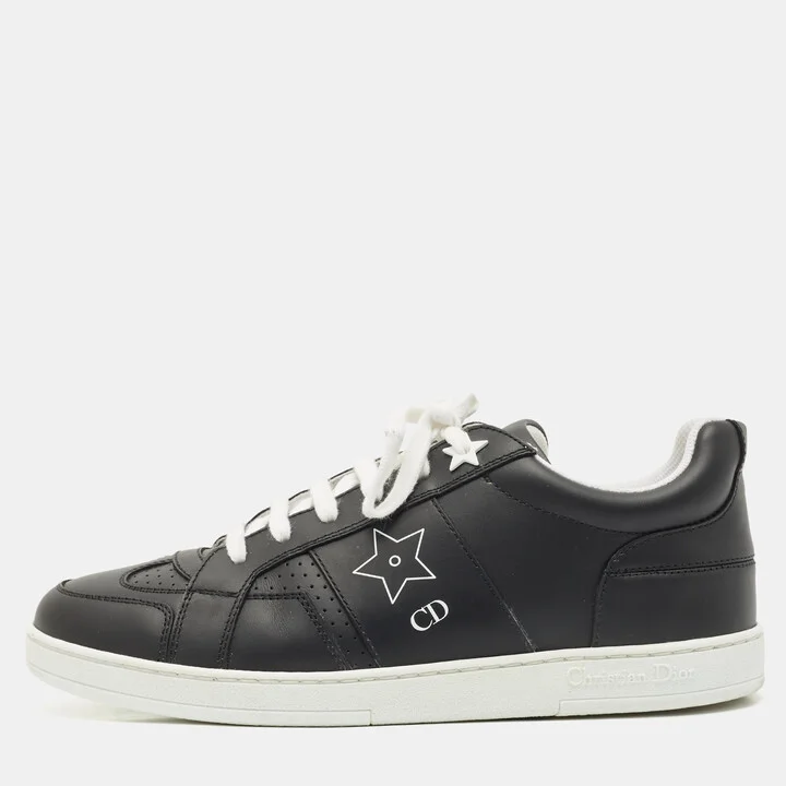 Dior Black Leather Ors low Top Sneakers Size 37.5