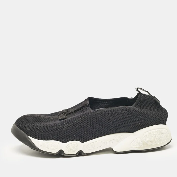 Dior Black Mesh Fusion Slip On Sneakers Size 36.5