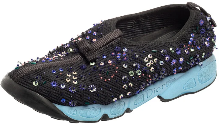 Dior Black Mesh Fusion Sneakers Size 37.5