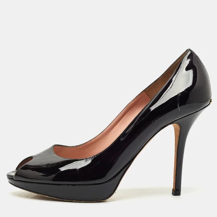 Dior Black Patent Leather Miss Dior Pumps Size 40