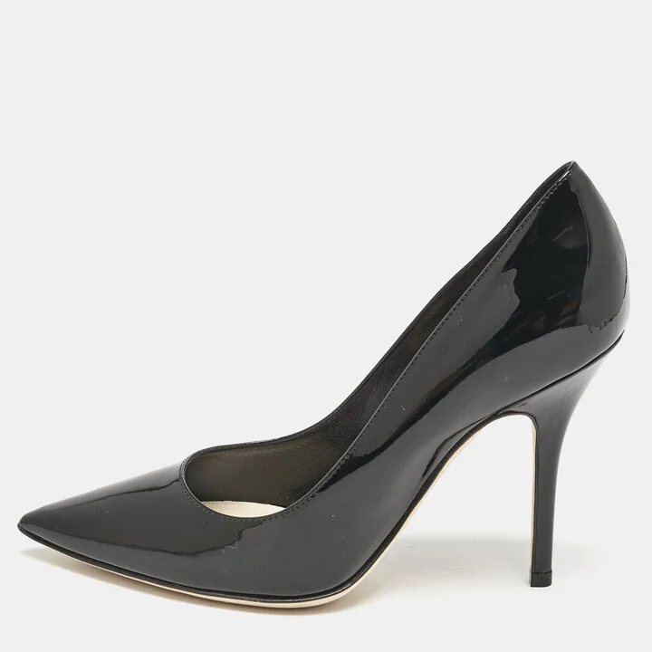 Dior Black Patent Leather Pointed Toe Pumps Size 35.5