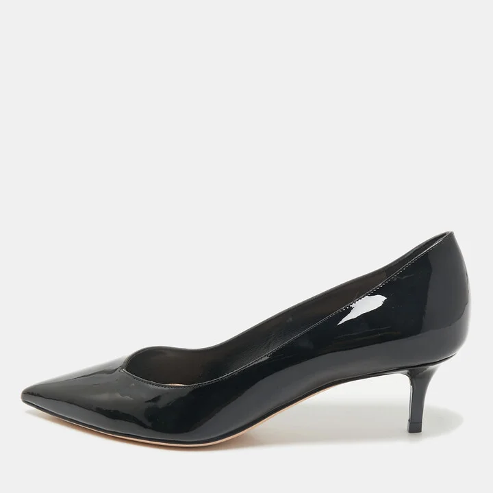 Dior Black Patent Leather Pointed Toe Pumps Size 37