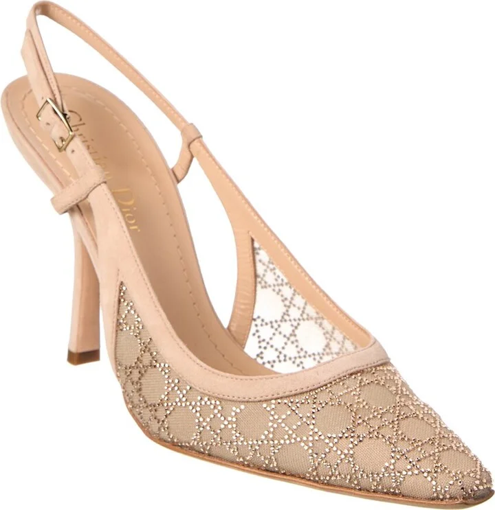 Dior Capture Mesh & Suede Slingback Pump