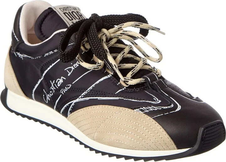Dior D-Sketch Nylon & Leather Sneaker
