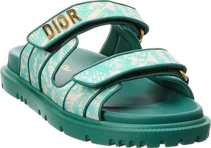 Dior Dioract Canvas & Leather Sandal