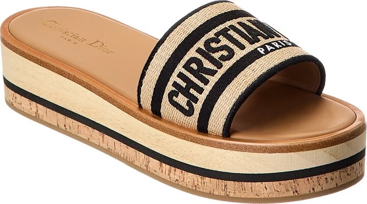 Dior Dway Canvas Platform Sandal
