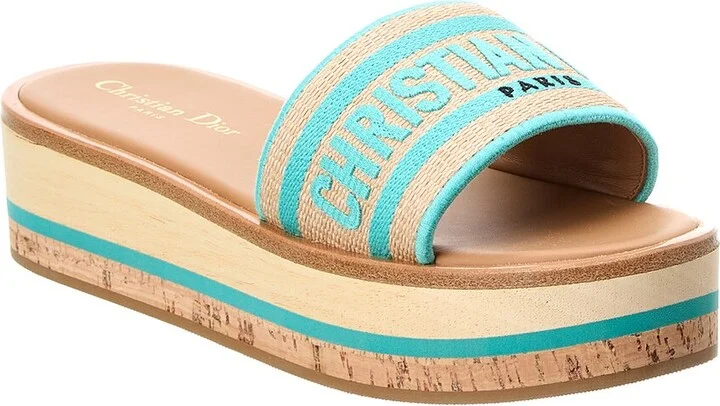 Dior Dway Canvas Platform Slide