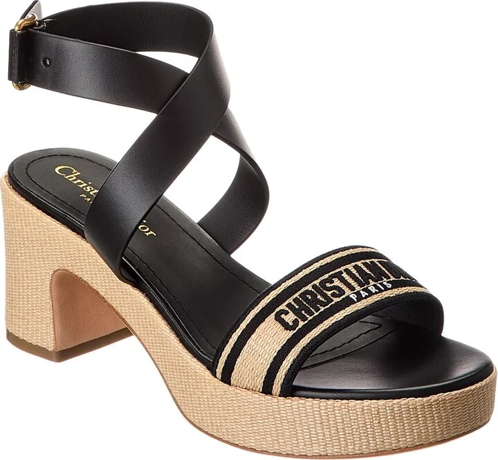 Dior Dway Leather Platform Sandal