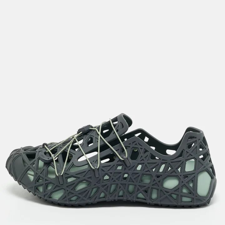 Dior Grey Cannage Rubber Wrap Sneakers Size 42
