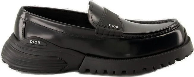 Dior Homme Logo Debossed Slip-On Loafers
