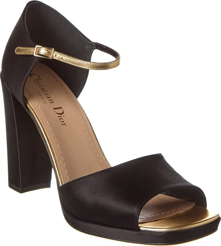 Dior Illusion Satin & Leather Sandal