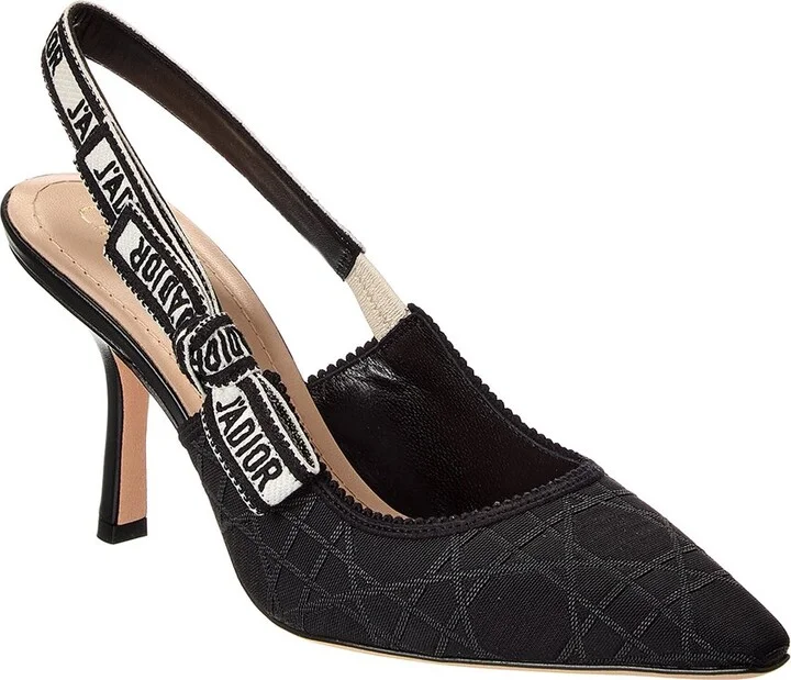 Dior J'adior Canvas & Leather Slingback Pump