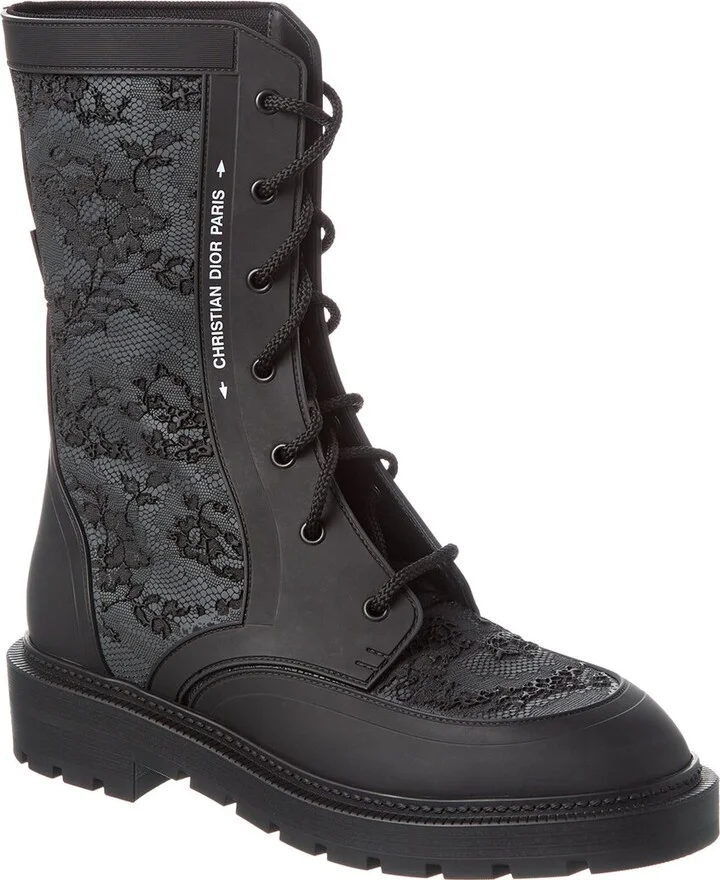 Dior Lace-Up Leather Boot