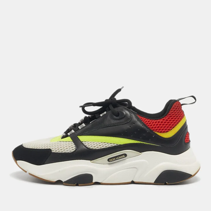 Dior Multicolor Mesh and Leather B22 Sneakers Size 43