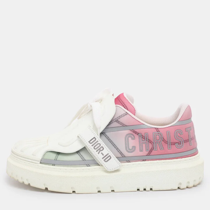 Dior Multicolor Technical Fabric and Rubber Dior ID Low Top Sneakers Size 38.5