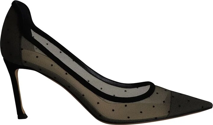 Dior Polyester D-Moi Polka Dot Mesh Pump (Authentic Pre-Loved) - Image 2