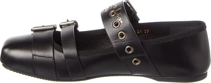 Dior Punk Leather Ballerina Flat - Image 2