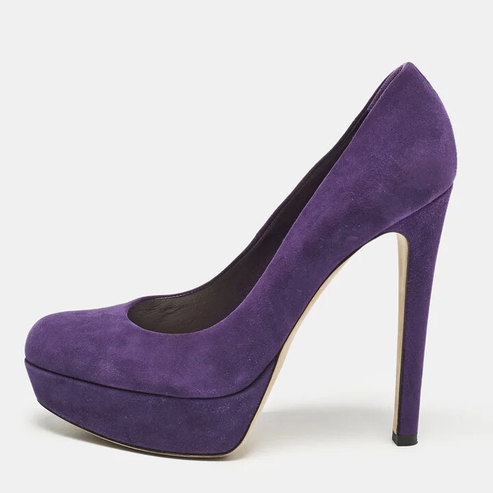Dior Purple Suede Miss Dior Platform Pumps Size 38