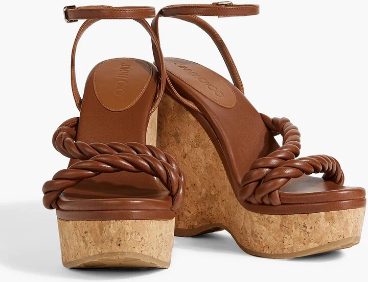 Diosa 130 twisted leather wedge sandals - Image 2