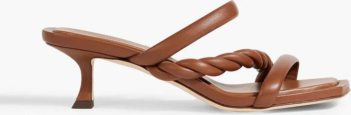 Diosa 50 twisted leather mules